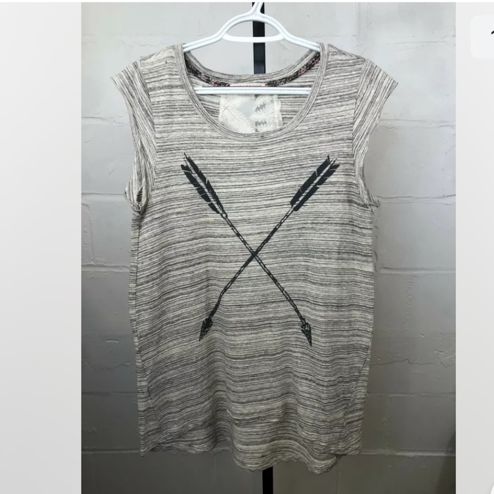 Scrapbook Hi Lo Top Size L Gray Lace Insert #R50